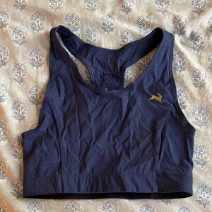 Tracksmith Navy Blue Sports Bra w/ Pocket